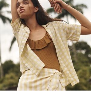 Madewell linen boxy shirt medium